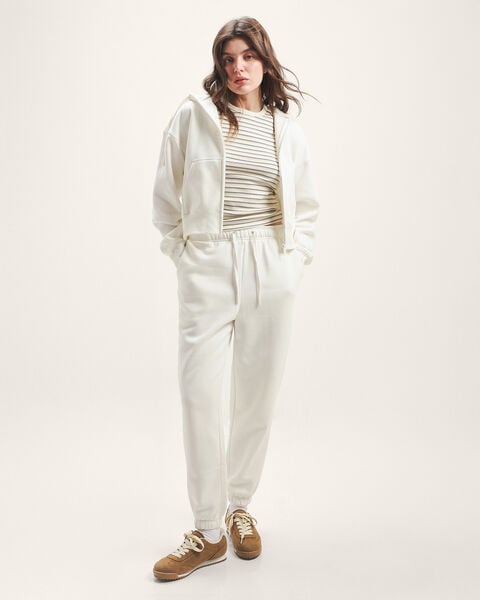 Jogger Blanco Con Jaretas