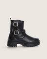 Bota Biker Hebilla,NEGRO