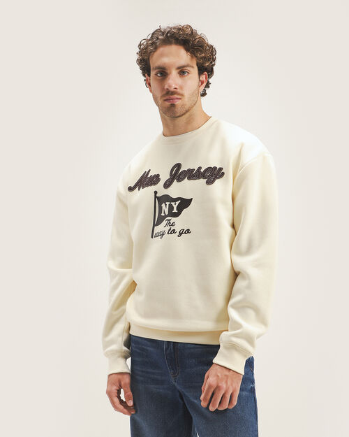 Sudadera Blanca Estampada