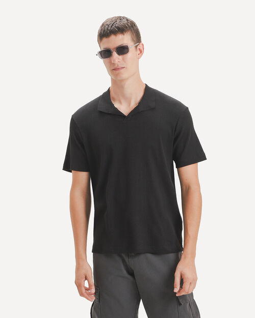 Polo Negra Tejida