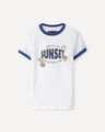 Playera Texto Sunset,BLANCO