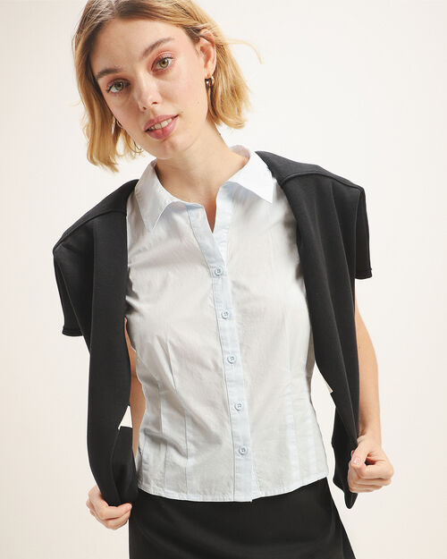 Camisa Cropped Sin Mangas