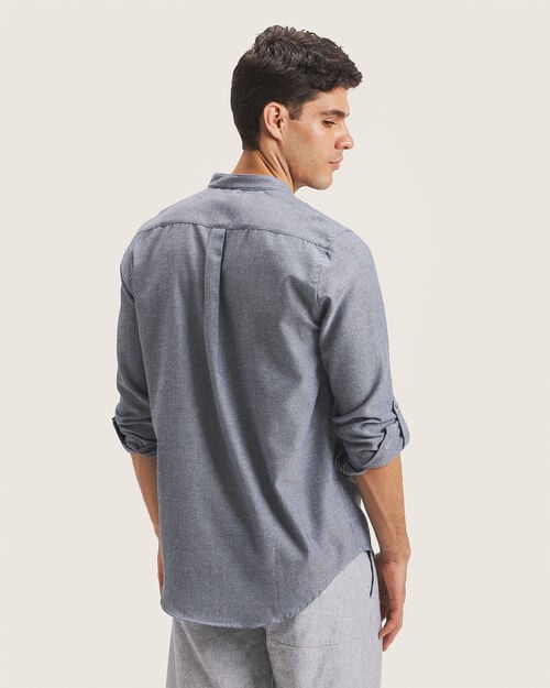 Camisa Manga Larga Azul