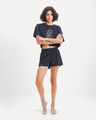 Short Pijama Corazones,AZUL MARINO