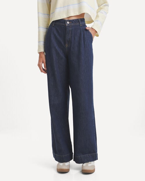 Jeans Wide Leg Pinzas