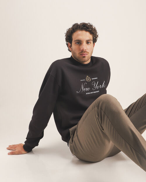 Sudadera Caf&eacute; Fit Relaxed