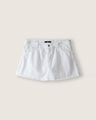 Short Falda De Mezclilla,BLANCO