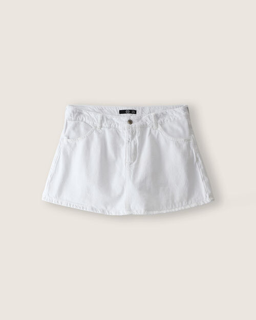 Short Falda De Mezclilla Blanca