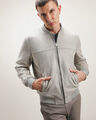 Bomber Gamuza Gris,PIEDRA