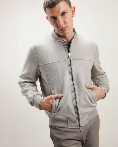 Bomber Gamuza Gris