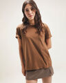 Playera Relaxed Café,CAFE CLARO