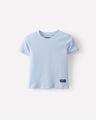 Playera Blanca Textura,AZUL ACERO