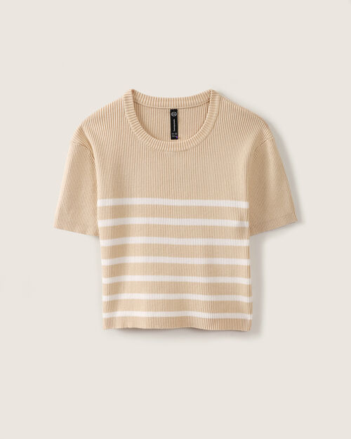 Crop Top De Punto Rayas