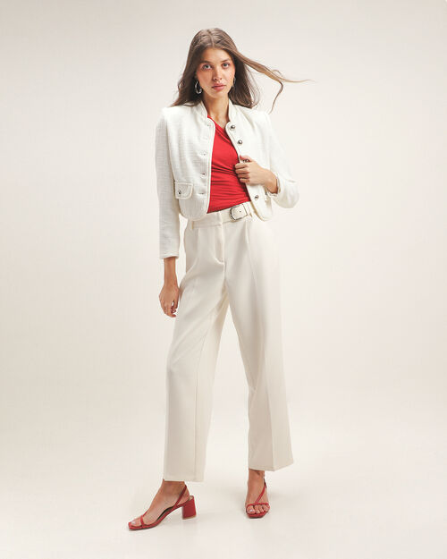 Saco Blanco Bolsillos