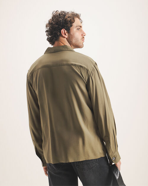 Camisa Satinada Verde