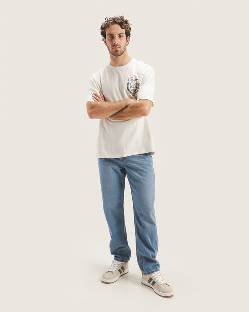 Jeans Fit Straight Azul