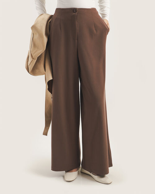 Pantalón Café Wide Leg