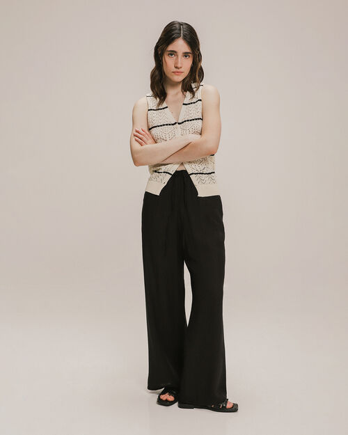 Pantalón Wide Leg Negro