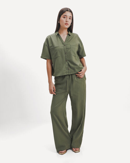 Camisa Verde Lino