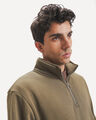 Sudadera Half Zipper,OLIVO MEDIO
