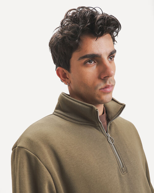 Sudadera Verde Zipper