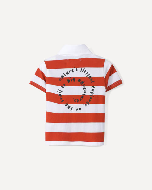 Polo Naranja Rayas