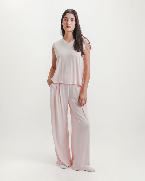 Pantal&oacute;n Rosa Wide Leg