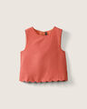 Blusa Sin Mangas Ondas,CORAL ALTO