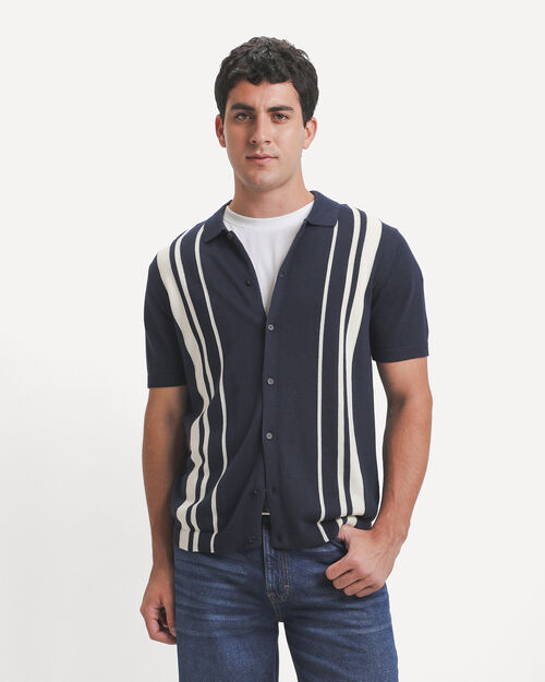 Polo De Punto Azul