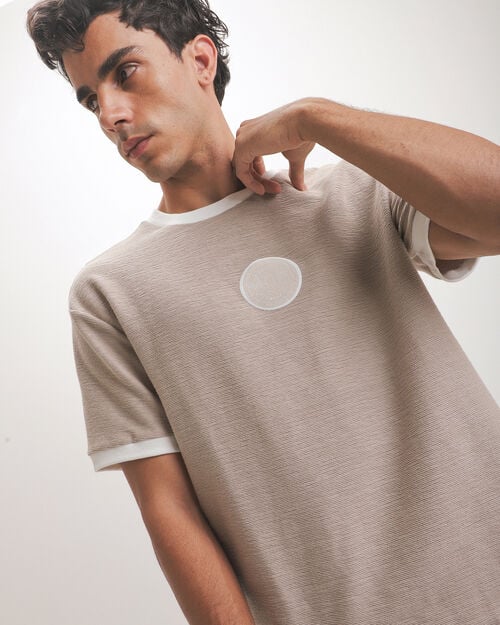 Playera Beige Relaxed