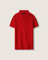 Polo Blanca Manga Corta,ROJO