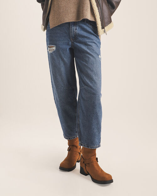 Jeans Fit Balloon Azul