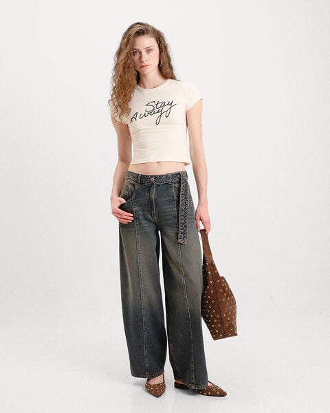 Playera Cropped Estampada