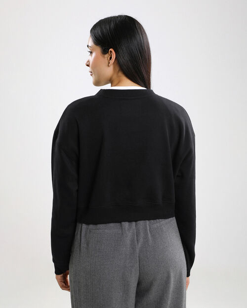 Sudadera Negra Boxy