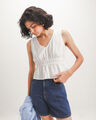 Blusa Sin Mangas,BLANCO