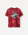 Playera Hogwarts Regular,ROJO OBSCURO