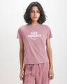 Playera Beige Texto,PALO ROSA