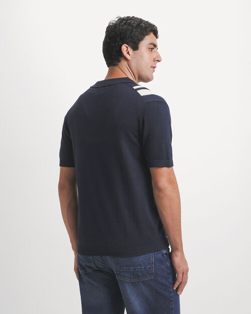 Polo De Punto Azul