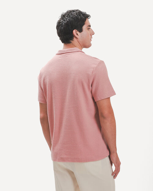 Polo Rosa Tejida