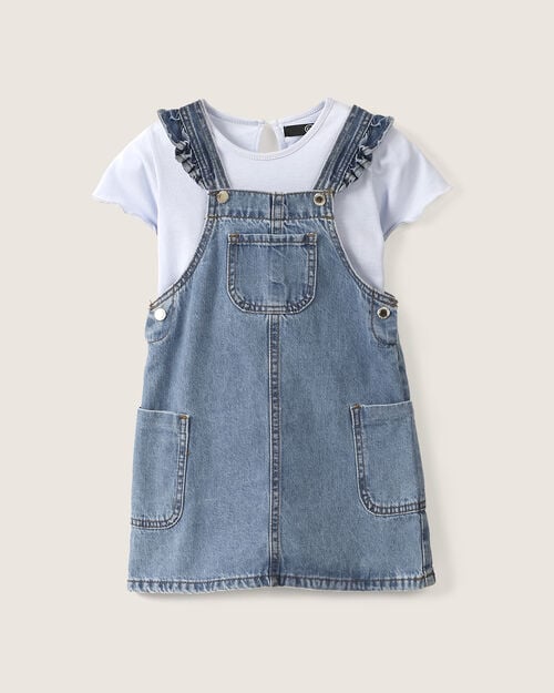 Conjunto Playera Y Overol Azul