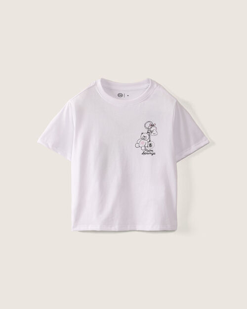 Playera Blanca Estampada