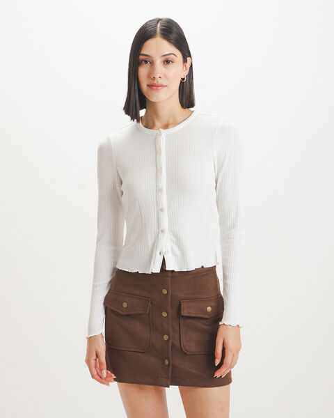Top Beige Botones
