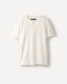 Playera Azul Henley,CRUDO