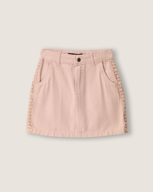 Falda Mini Con Crochet