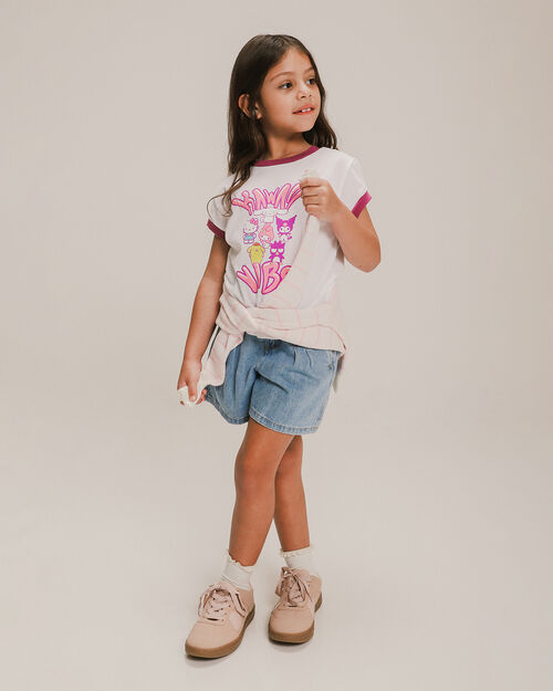 Playera Ringer Hello Kitty & Friends