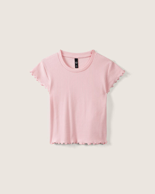 Playera Rosa Volantes