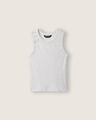 Tank Top De Rib Rosa,GRIS CLARO