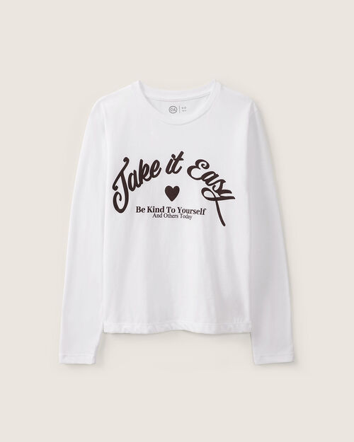 Playera Beige Estampada