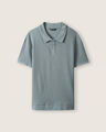 Polo Blanca Manga Corta,AZUL EMPOLVADO