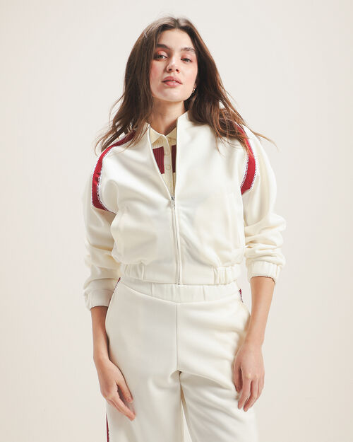 Sudadera Blanca Contraste